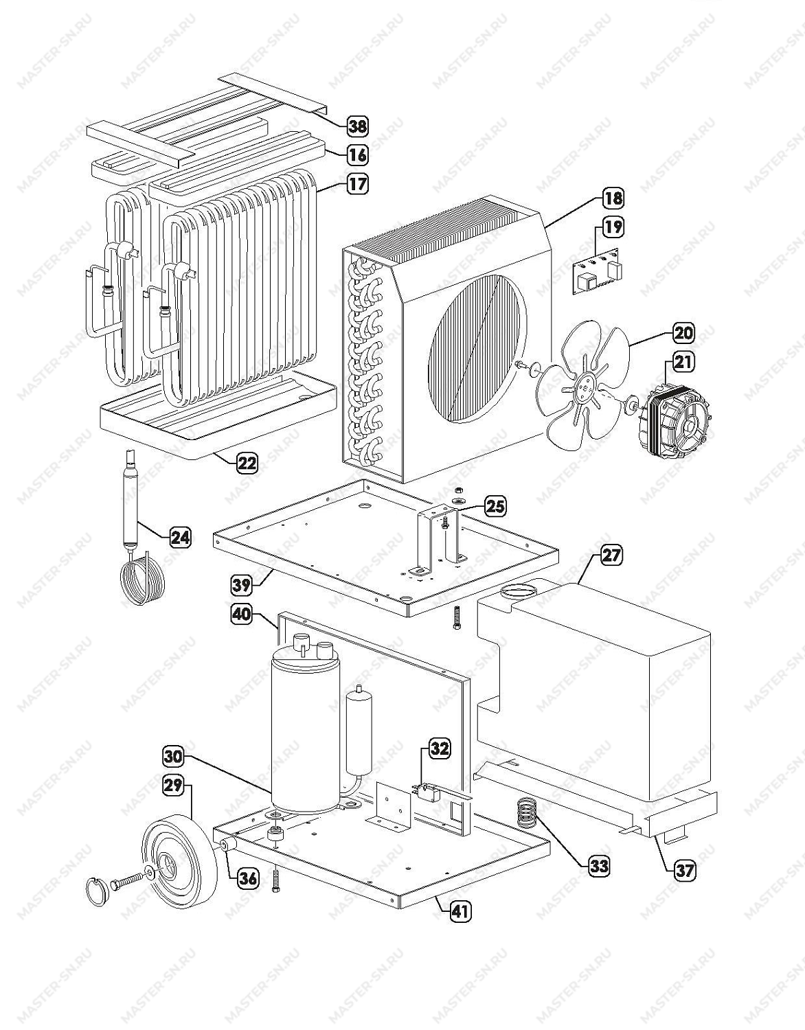 Конденсационный осушитель воздуха MASTER DH 44 на 40 л/сут